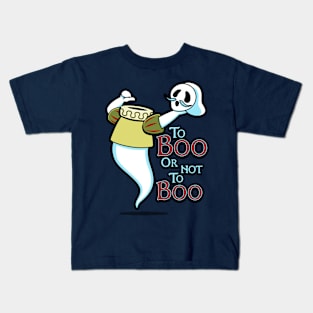 Funny Cute Victorian Shakespeare Ghost Funny Boo Retro Vintage Meme Kids T-Shirt